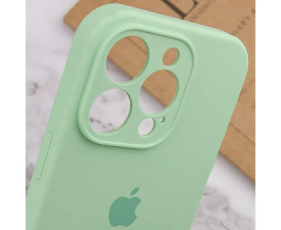 Чехол Silicone Case Full Camera Protective (AA) для Apple iPhone 13 Pro Max (6.7") Зеленый / Pistachio