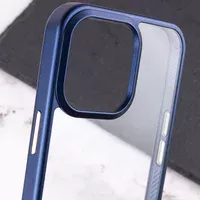 TPU+PC чехол Chrome Buttons для Apple iPhone 13 Pro Max (6.7") Синий