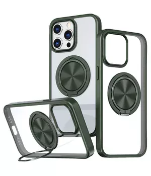 TPU+PC чохол Metal Ring with MagSafe для Apple iPhone 13 Pro Max (6.7") / 12 Pro Max (6.7") Зелений