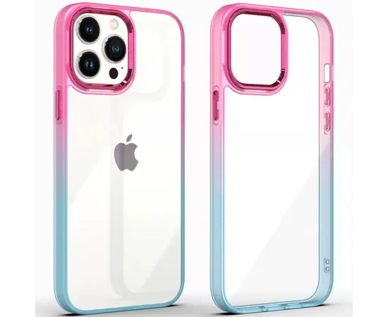 Чохол TPU+PC Fresh sip series для Apple iPhone 13 Pro Max (6.7") Бірюзовий / Рожевий
