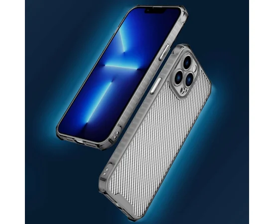 Чохол TPU Ease Carbon для Apple iPhone 13 Pro Max (6.7") Чорний / Прозорий