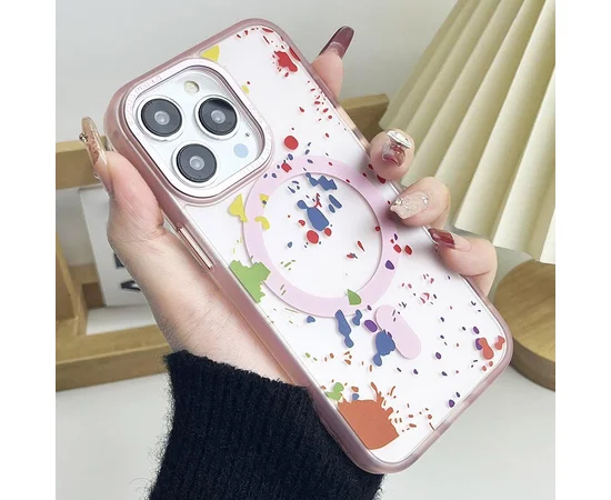 Чохол TPU+PC Flush with MagSafe для Apple iPhone 13 Pro Max (6.7") Baby pink