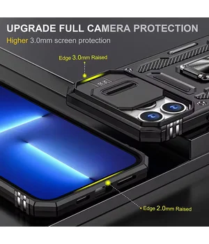 Ударопрочный чехол Camshield Army Ring для Apple iPhone 13 Pro Max (6.7") Черный / Black