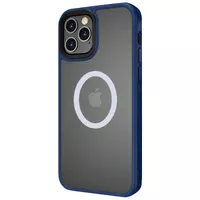 TPU+PC чехол Metal Buttons with MagSafe для Apple iPhone 13 Pro Max (6.7") Синий