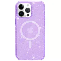 Чохол TPU Galaxy Sparkle (MagFit) для Apple iPhone 13 Pro Max (6.7") Purple+Glitter