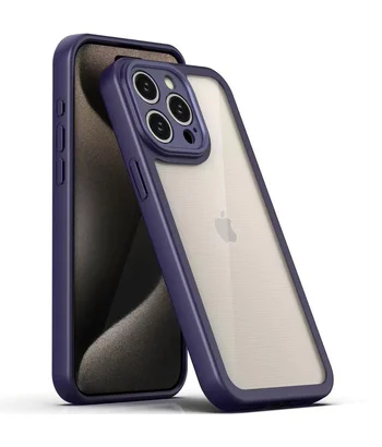 TPU чохол Transparent + Colour 1,5mm для Apple iPhone 13 Pro Max (6.7") Purple