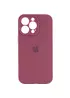 Чохол Silicone Case Full Camera Protective (AA) для Apple iPhone 13 Pro Max (6.7") Бордовий / Plum
