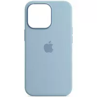 Чехол Silicone case (AAA) full with Magsafe для Apple iPhone 13 Pro Max (6.7") Синий / Blue Fog