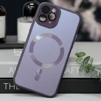 Чехол TPU+Glass Sapphire Midnight with MagSafe для Apple iPhone 13 Pro Max (6.7") Фиолетовый / Deep Purple