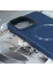 Шкіряний чохол Bonbon Leather Metal Style with MagSafe Apple iPhone 13 Pro Max (6.7") Синій / Navy blue