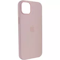 Чохол Silicone case (AAA) full with Magsafe для Apple iPhone 13 Pro Max (6.7") Рожевий / Chalk Pink