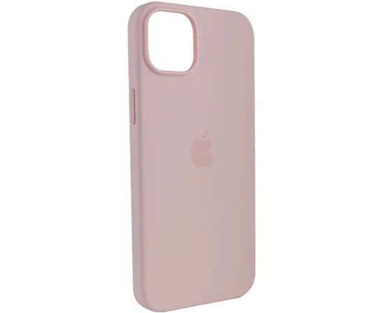 Чохол Silicone case (AAA) full with Magsafe для Apple iPhone 13 Pro Max (6.7") Рожевий / Chalk Pink