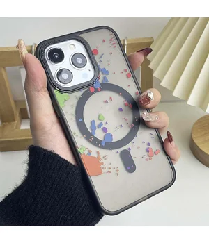 Чехол TPU+PC Flush with MagSafe для Apple iPhone 13 Pro Max (6.7") Titanium black