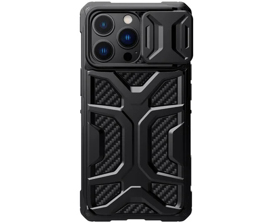 TPU+PC чехол Nillkin CamShield Adventurer (шторка на камеру) для Apple iPhone 13 Pro Max (6.7") Черный