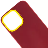 Чохол TPU+PC Bichromatic для Apple iPhone 13 Pro Max (6.7") Brown burgundy / Yellow