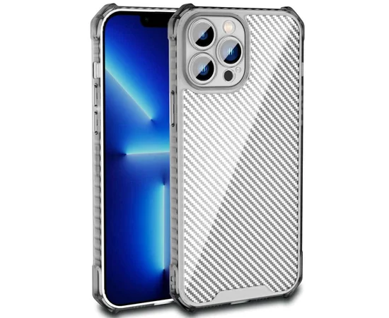 Чохол TPU Ease Carbon для Apple iPhone 13 Pro Max (6.7") Чорний / Прозорий