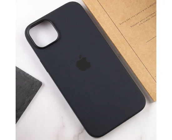 Чохол Silicone case (AAA) full with Magsafe для Apple iPhone 13 Pro Max (6.7") Чорний / Midnight