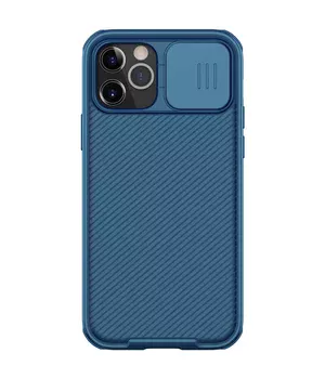 Карбонова накладка Nillkin Camshield (шторка на камеру) для Apple iPhone 13 Pro Max (6.7 ") Синій / Blue
