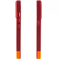 Чехол TPU+PC Bichromatic для Apple iPhone 13 Pro Max (6.7") Brown burgundy / Orange