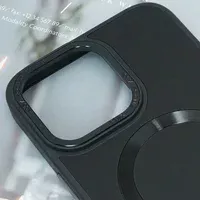 Шкіряний чохол Bonbon Leather Metal Style with MagSafe Apple iPhone 13 Pro Max (6.7") Чорний / Black