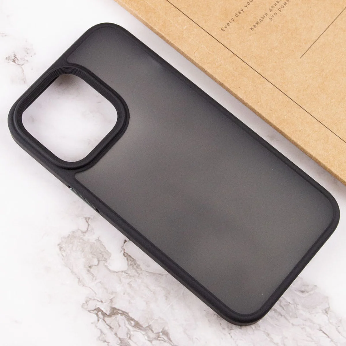 TPU + PC чохол Metal Buttons для Apple iPhone 13 Pro Max (6.7 ") Чорний