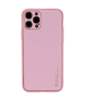 Кожаный чехол Xshield для Apple iPhone 13 Pro Max (6.7") Розовый / Pink