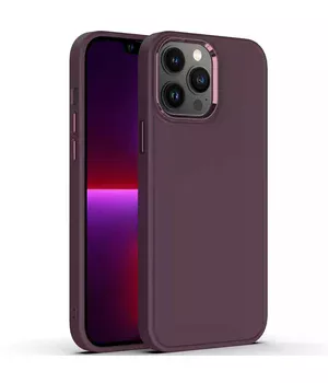 TPU чохол Bonbon Metal Style для Apple iPhone 13 Pro Max (6.7") Бордовий / Plum