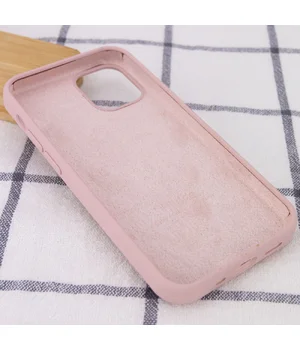 Чехол Silicone Case Full Protective (AA) для Apple iPhone 13 Pro Max (6.7") Розовый / Pink Sand