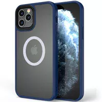 TPU+PC чехол Metal Buttons with MagSafe для Apple iPhone 13 Pro Max (6.7") Синий