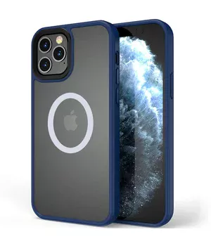 TPU+PC чохол Metal Buttons with MagSafe для Apple iPhone 13 Pro Max (6.7") Синій