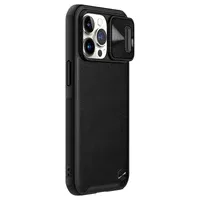 Шкіряна накладка Nillkin Camshield Leather (шторка на камеру) для Apple iPhone 13 Pro Max (6.7") Чорний / Black