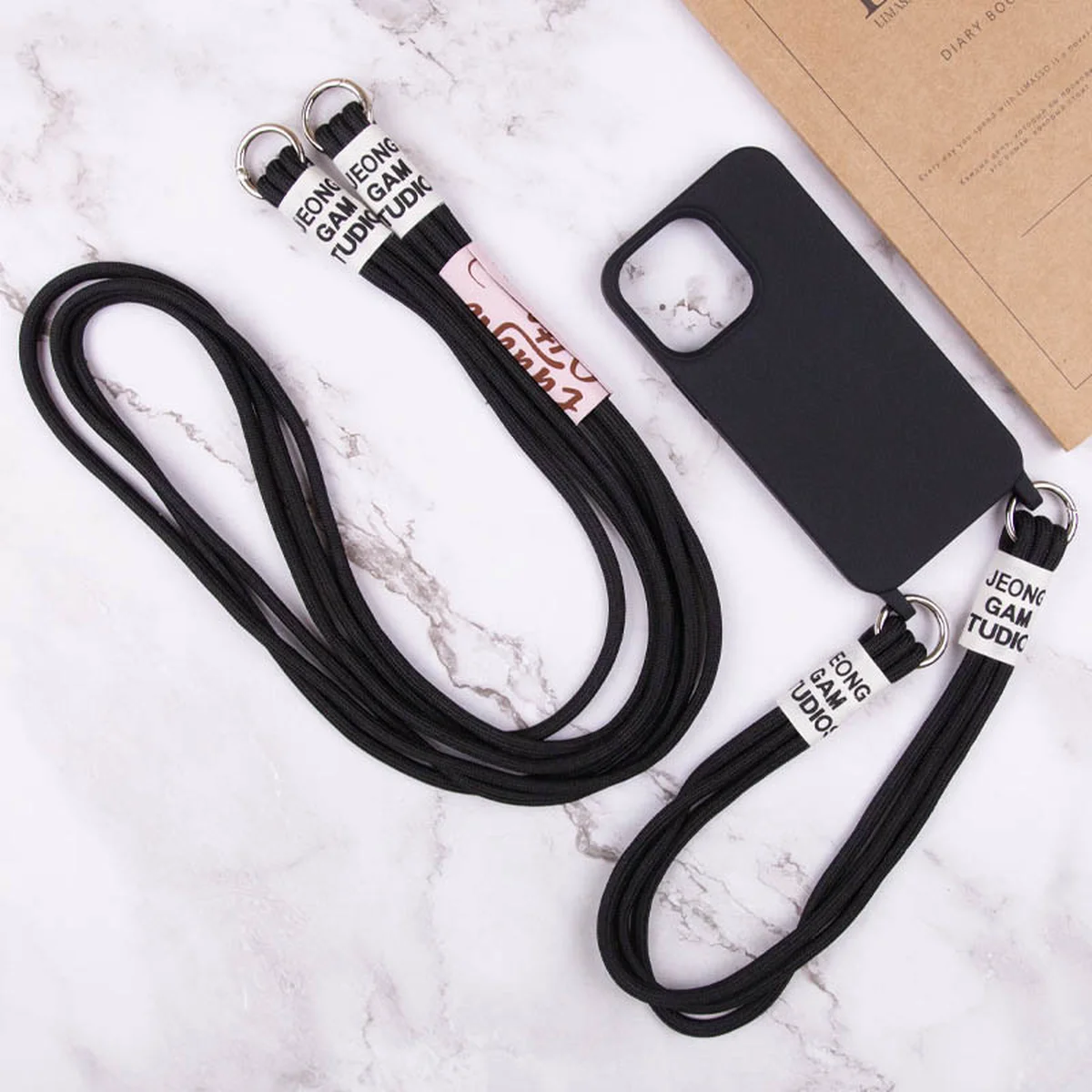 Чехол TPU two straps California для Apple iPhone 13 Pro Max (6.7") Черный