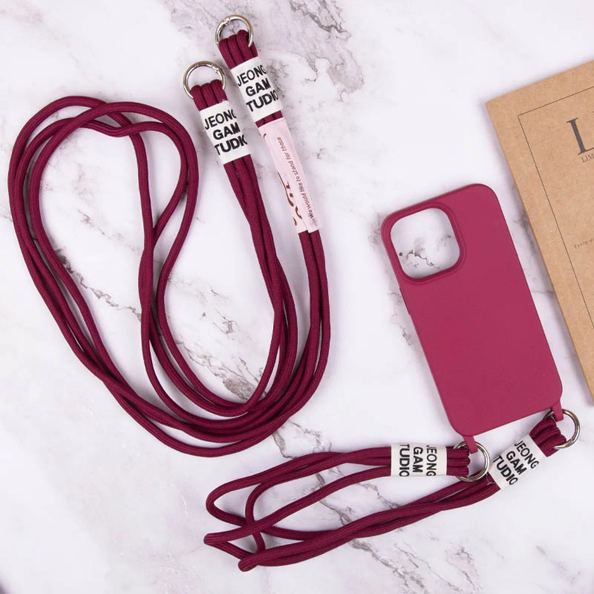 Чехол TPU two straps California для Apple iPhone 13 Pro Max (6.7") Красный / Rose Red