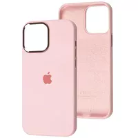 Чохол Silicone Case Metal Buttons (AA) для Apple iPhone 13 Pro Max (6.7") Рожевий / Chalk Pink