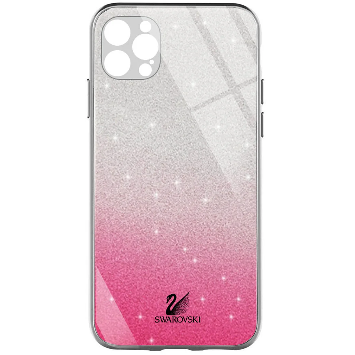 TPU+Glass чехол Swarovski для Apple iPhone 13 Pro Max (6.7") Малиновый