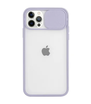 Силіконовий чохол "Camera Slide" зі шторкою для iPhone 13 Pro Max Бузковий