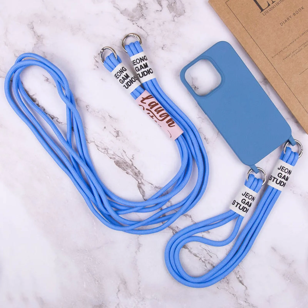 Чохол TPU two straps California для Apple iPhone 13 Pro Max (6.7") Синій / Cosmos blue