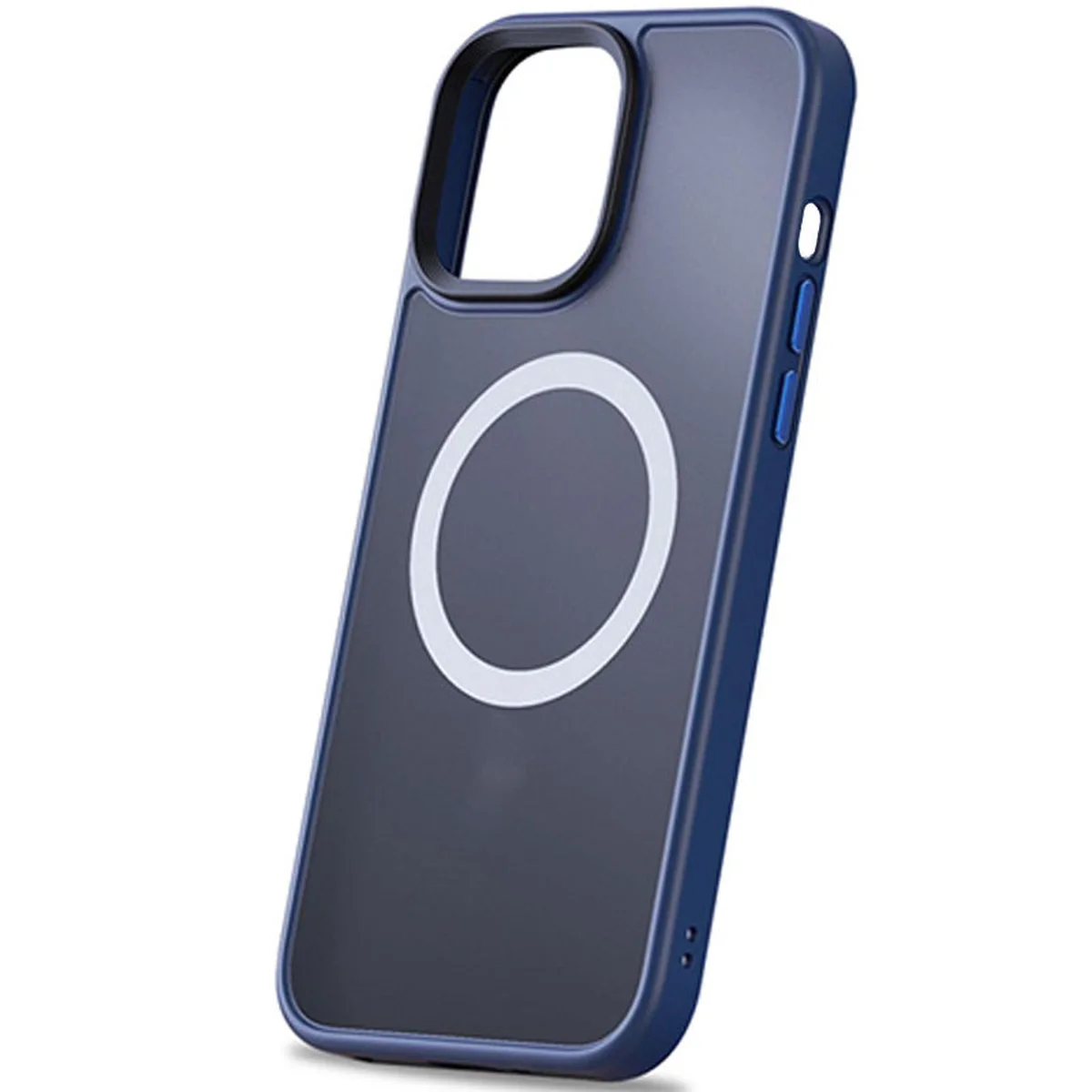 TPU+PC чехол Metal Buttons with MagSafe для Apple iPhone 13 Pro Max (6.7") Синий