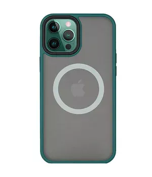 TPU+PC чехол Metal Buttons with MagSafe для Apple iPhone 13 Pro Max (6.7") Зеленый