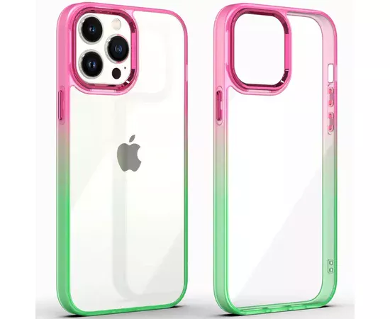 Чехол TPU+PC Fresh sip series для Apple iPhone 13 Pro Max (6.7") Салатовый / Розовый