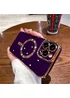 Силіконовий чохол "Luxury Plating" with MagSafe + скло на камеру для Apple iPhone 12 Pro Max Темно-фіолетовий
