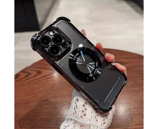 Силиконовый чехол "Black Hard" Case with MagSafe для iPhone 12 Pro Черный