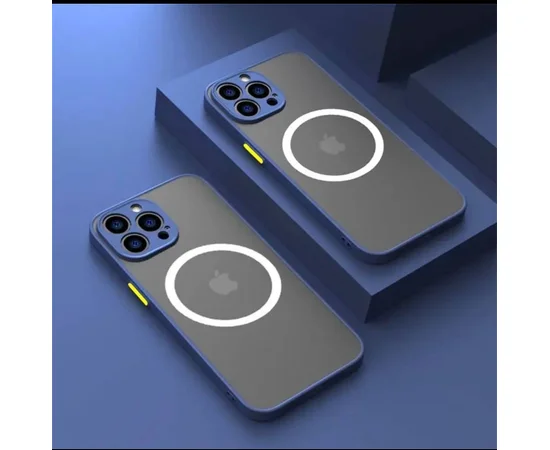 Силиконовый чехол "Armor Matte Cover" Case with MagSafe для iPhone 11 Pro Max Синий