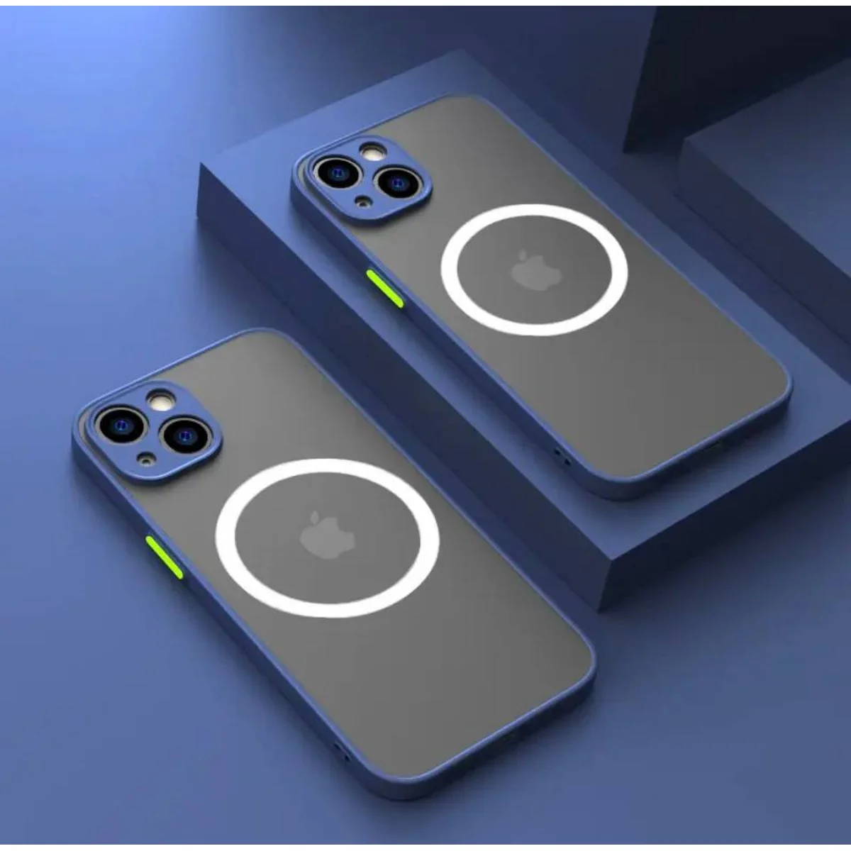 Силиконовый чехол "Armor Matte Cover" Case with MagSafe для iPhone 14 Синий