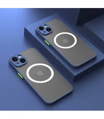 Силиконовый чехол "Armor Matte Cover" Case with MagSafe для iPhone 14 Синий