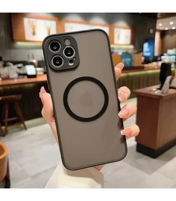 Силіконовий чохол "Armor Matte Cover" Case with MagSafe для iPhone 15 Pro Max Чорний