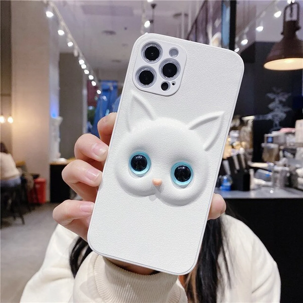 Силиконовый чехол "3D Cat " для Apple iPhone 13 Pro Max 