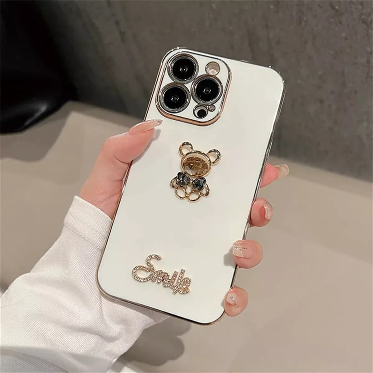 Силиконовый чехол "Gem Bear Bling Smiley"  для Apple iPhone  12 Pro  