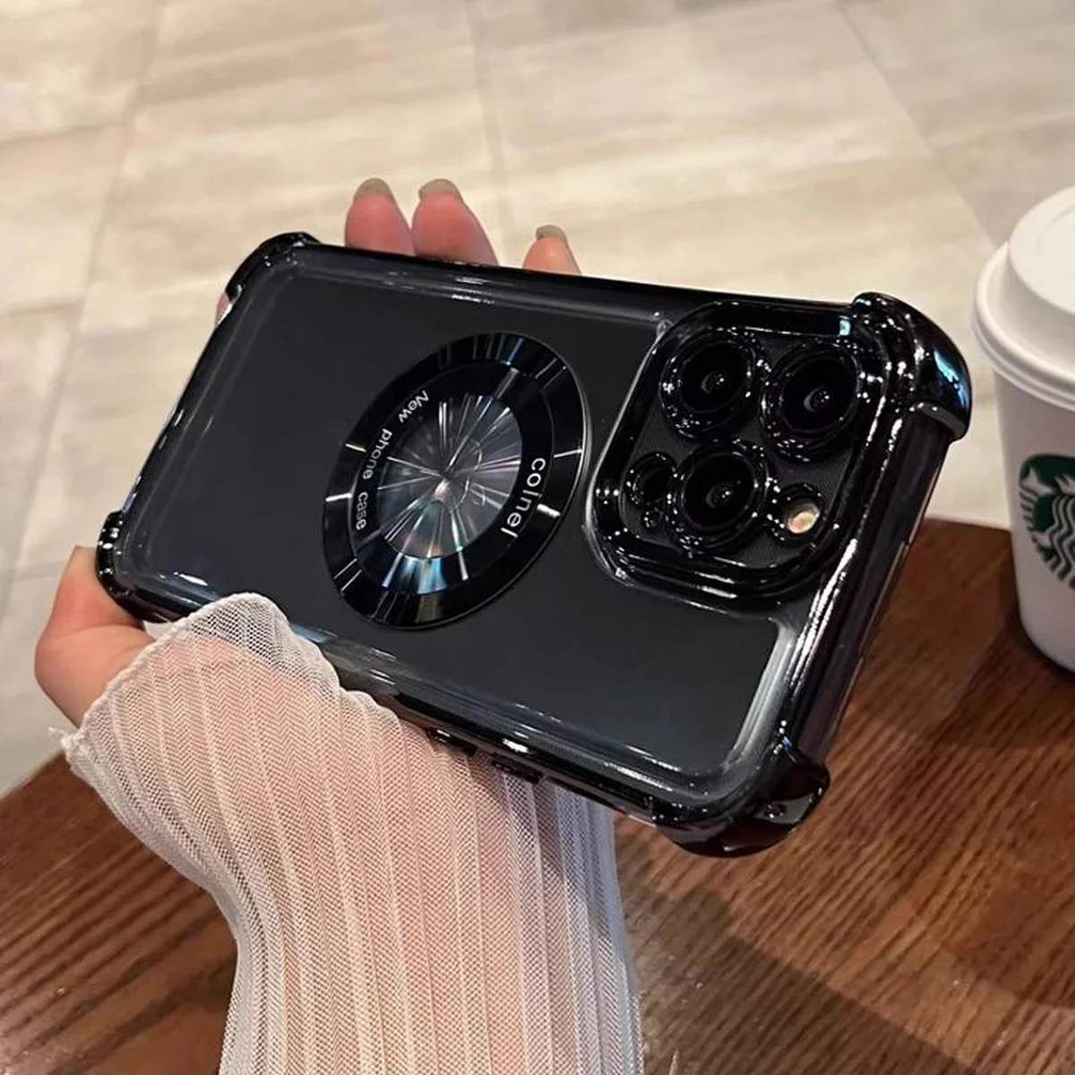 Силиконовый чехол "Black Hard" Case with MagSafe для iPhone 12 Pro Max Черный