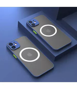 Силиконовый чехол "Armor Matte Cover" Case with MagSafe для iPhone 11 Синий Силиконовый чехол "Armor Matte Cover" Case with MagSafe для iPhone 11 Синий